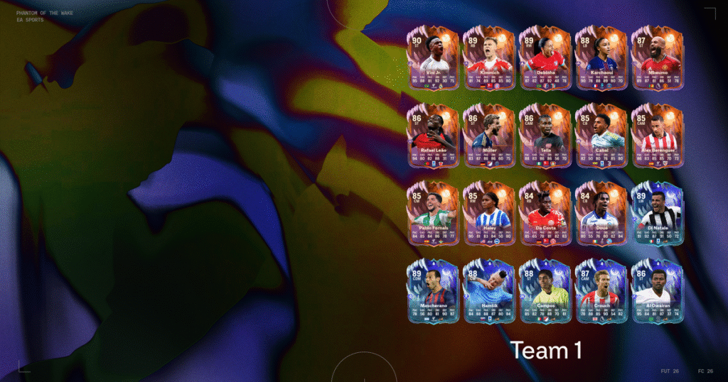 FC 26 Ultimate Scream Team 1 lands with Low Driven+ Vini Jr and other scary-looking upgraded cards